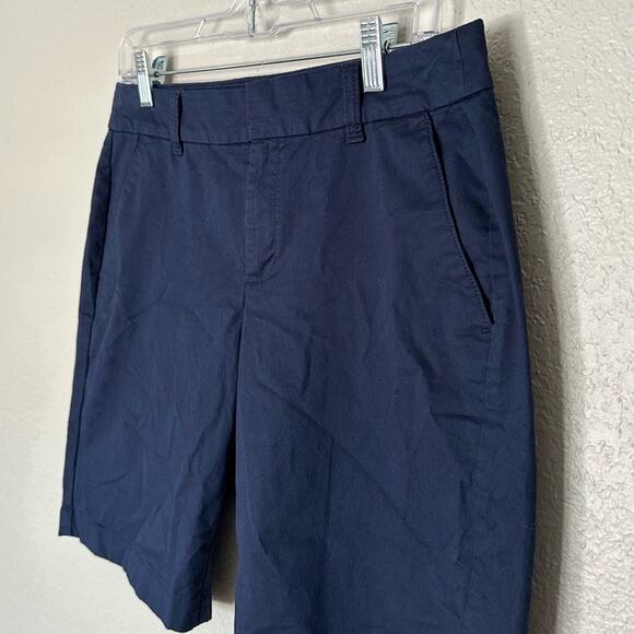 J. Crew Factory Shorts Womens 9" Frankie Bermuda Chino Navy Blue Size 6 NEW - Picture 5 of 10